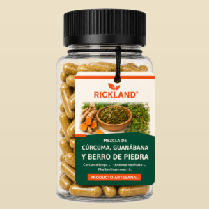 Producto Rickland® Cúrcuma, Guanábana y Berro de Piedra